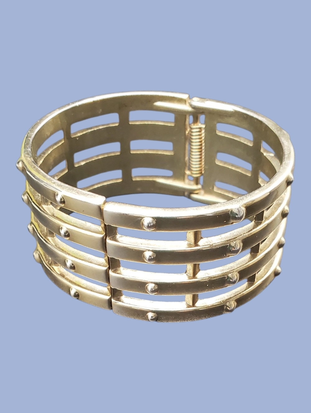 Gold Wide Cuff Bracelet - Women's Fashion Bracelet